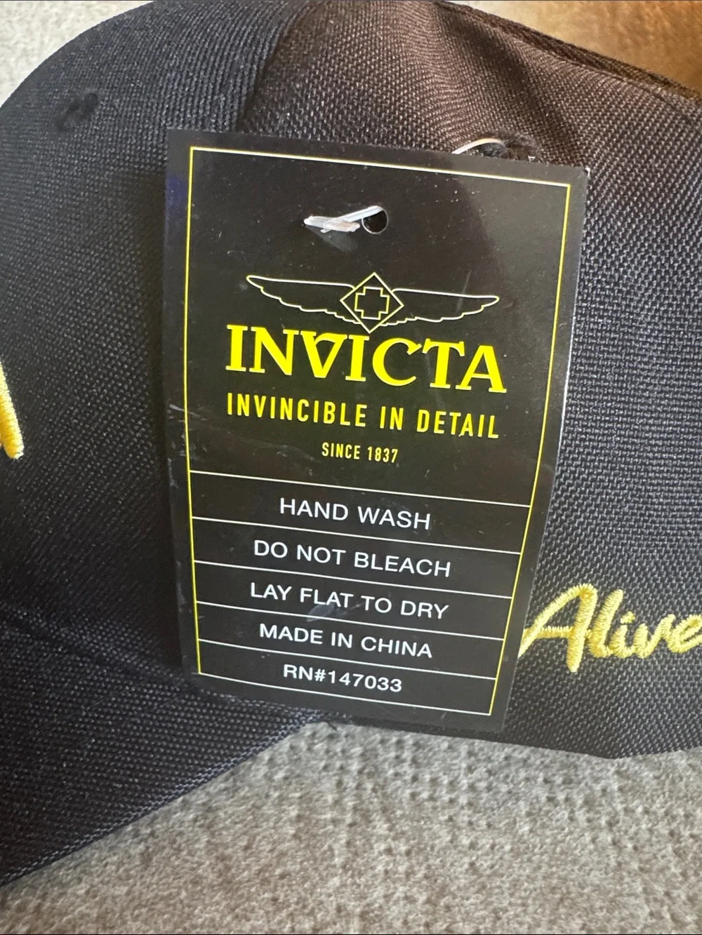 Invicta Racing Black and Yellow Duffel Tote includes Invicta hat!